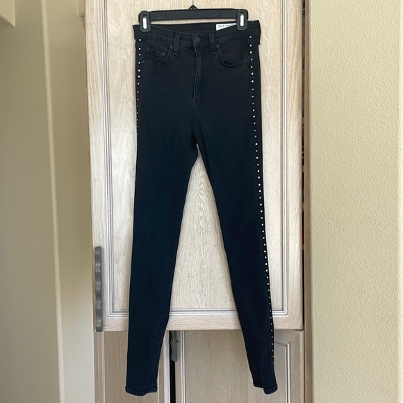 Rag & Bone Studded Black Jean - Picture 3 of 8